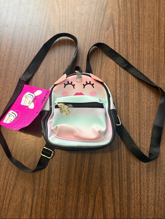NEW Betsey Johnson Pastel Unicorn Mini Backpack Pink Mint NWT main image 4